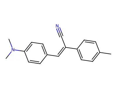 3-[4-(Dimethylamino)phenyl]-2-(4-methylphenyl)prop-2-enenitrile structure