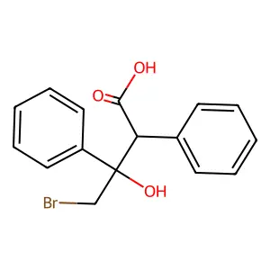 4-Bromo-3-hydroxy-2,3-diphenylbutanoic acid structure