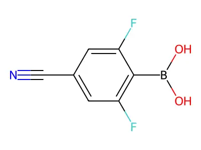 (4-Cyano-2,6-difluorophenyl)boronic acid structure