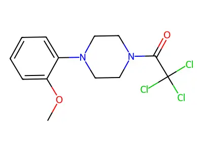 2-(4-Trichloroacetylpiperazin-1-yl) anisole structure