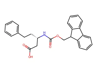 (3S)-3-({[(9H-fluoren-9-yl)methoxy]carbonyl}amino)-5-phenylpentanoic acid structure