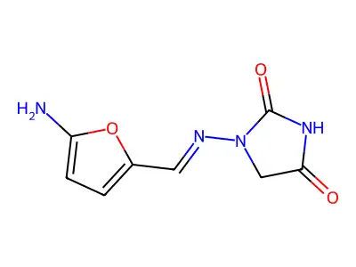 1-[(5-Aminofuran-2-yl)methylideneamino]imidazolidine-2,4-dione structure