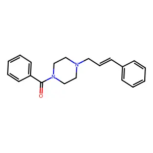 1-benzoyl-4-[(2E)-3-phenylprop-2-en-1-yl]piperazine structure