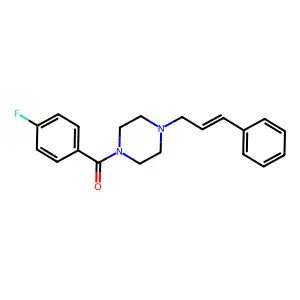 (4-Cinnamylpiperazin-1-yl)-(4-fluorophenyl)methanone structure