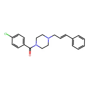 1-(4-chlorobenzoyl)-4-[(2E)-3-phenylprop-2-en-1-yl]piperazine structure