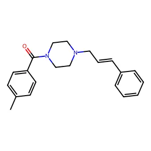 1-Cinnamyl-4-(4-methylbenzoyl)piperazine structure