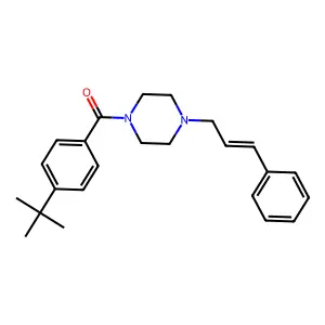 (4-(Tert-butyl)phenyl)(4-cinnamylpiperazin-1-yl)methanone structure