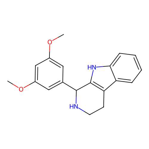 1-(3,5-dimethoxyphenyl)-2,3,4,9-tetrahydro-1H-beta-carboline structure
