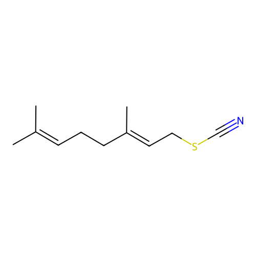 [(2E)-3,7-dimethylocta-2,6-dienyl] thiocyanate structure