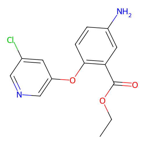 Ethyl 5-amino-2-(3-chloro-5-pyridyloxy)benzoate structure