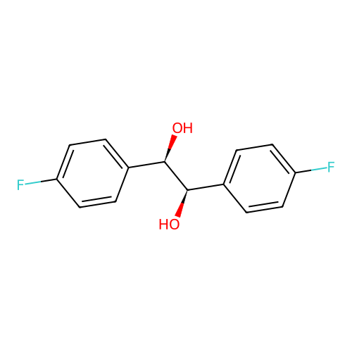 (1R,2R)-1,2-bis(4-fluorophenyl)ethane-1,2-diol structure