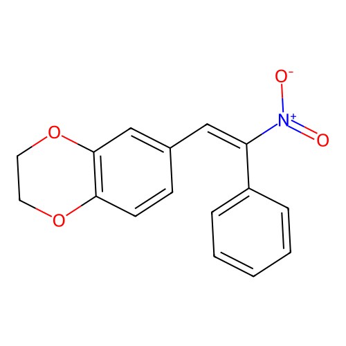 6-[(E)-2-nitro-2-phenylethenyl]-2,3-dihydro-1,4-benzodioxine structure