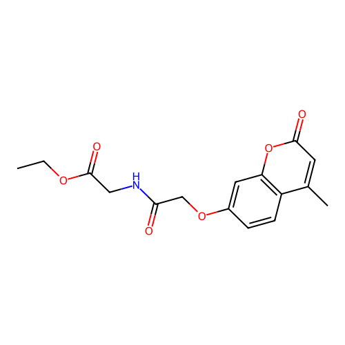 ethyl 2-(2-((4-methyl-2-oxo-2H-chromen-7-yl)oxy)acetamido)acetate structure