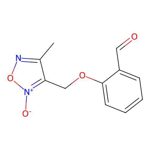 2-[(4-Methyl-2-oxido-1,2,5-oxadiazol-3-yl)methoxy]benzaldehyde structure