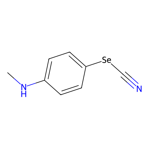 Selenocyanic acid, p-(methylamino)phenyl ester structure