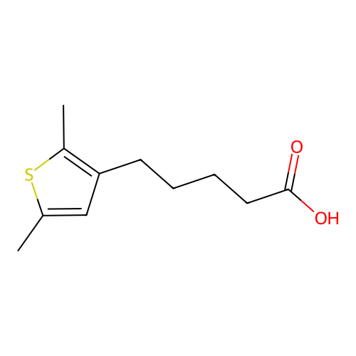 5-(2,5-Dimethyl-3-thiophenyl)pentanoic acid structure