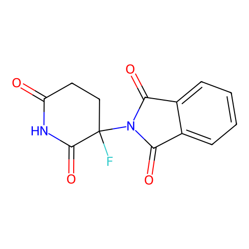 1,3-Dioxo-2-(2,6-dioxo-3-fluoropiperidin-3-yl)isoindoline structure