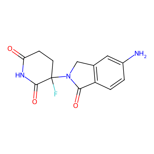 3-(5-Amino-1-oxo-isoindolin-2-yl)-3-fluoro-piperidine-2,6-dione structure