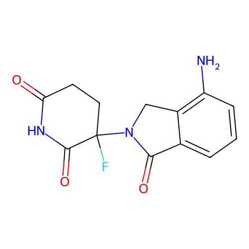 3-(4-Amino-1,3-dihydro-1-oxo-2H-isoindol-2-yl)-3-fluoro-2,6-piperidinedione structure