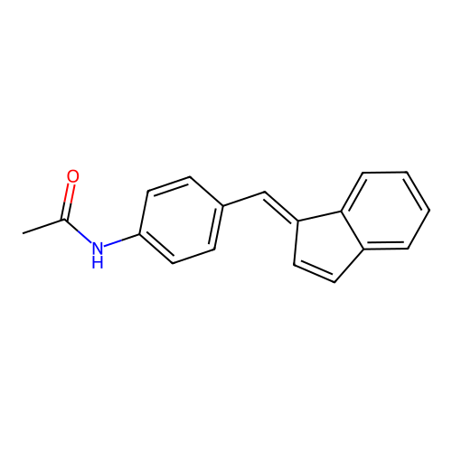 N-[4-[(E)-inden-1-ylidenemethyl]phenyl]acetamide structure