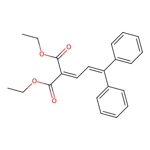 Diethyl (3,3-diphenylprop-2-en-1-ylidene)propanedioate structure