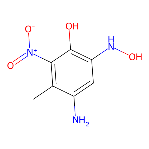 4-Amino-6-hydroxylamino-3-methyl-2-nitrophenol structure
