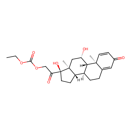 Prednisolone 21-ethylcarbonate structure