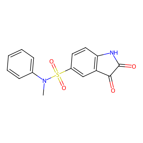 2,3-Dihydro-N-methyl-2,3-dioxo-N-phenyl-1H-indole-5-sulfonamide structure
