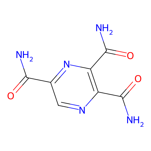 2,3,5-Pyrazinetricarboxamide structure
