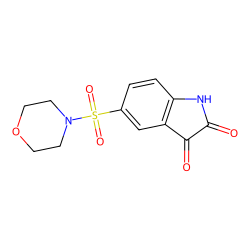 5-(Morpholine-4-sulfonyl)-1H-indole-2,3-dione structure