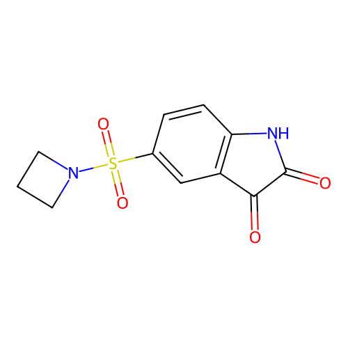 1H-Indole-2,3-dione, 5-(1-azetidinylsulfonyl)- structure