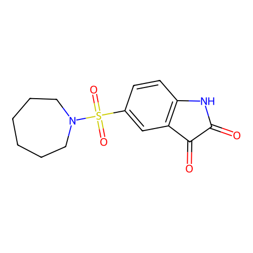 5-(Azepan-1-ylsulfonyl)-1H-indole-2,3-dione structure