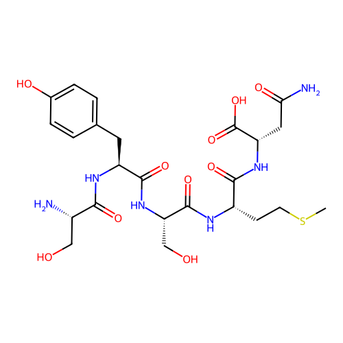 H-Ser-Tyr-Ser-Met-Asn-OH structure