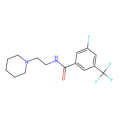 3-fluoro-N-(2-piperidin-1-ylethyl)-5-(trifluoromethyl)benzamide structure