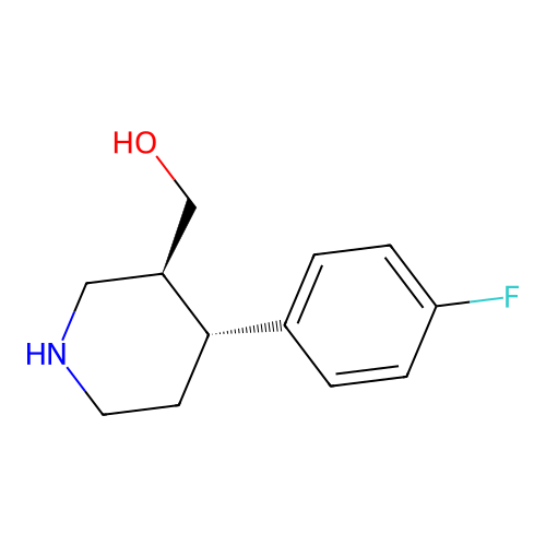 (3S,4R)-4-(4-Fluorophenyl)-3-piperidinemethanol structure