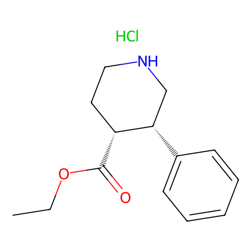 ethyl (3S,4R)-3-phenylpiperidine-4-carboxylate structure