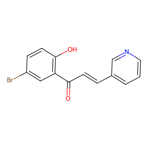 (E)-1-(5-bromo-2-hydroxyphenyl)-3-pyridin-3-ylprop-2-en-1-one structure
