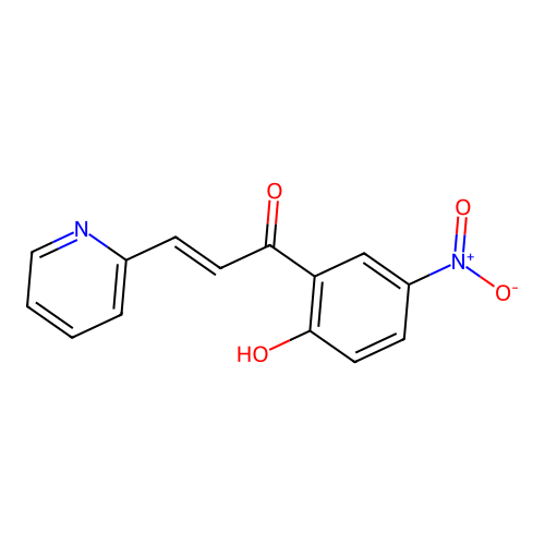 1-(2-Hydroxy-5-nitrophenyl)-3-(2-pyridinyl)-2-propen-1-one structure