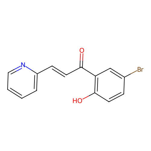 (E)-1-(5-bromo-2-hydroxyphenyl)-3-pyridin-2-ylprop-2-en-1-one structure