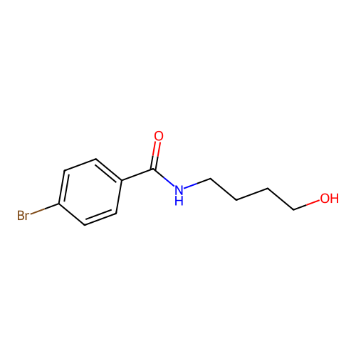 4-bromo-N-(4-hydroxybutyl)benzamide structure