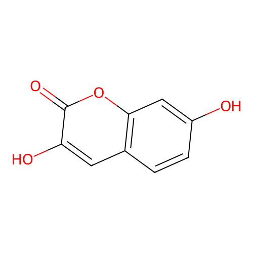 3,7-Dihydroxy-2H-1-benzopyran-2-one structure