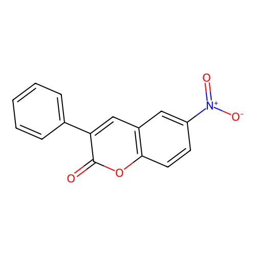 6-Nitro-3-phenylchromen-2-one structure