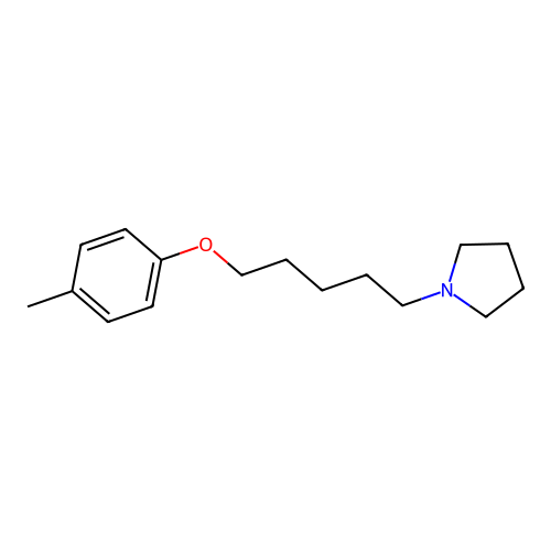 1-[5-(4-Methylphenoxy)pentyl]pyrrolidine structure