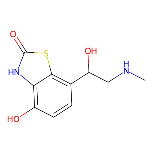 4-hydroxy-7-(1-hydroxy-2-(methylamino)ethyl)benzo[d]thiazol-2(3H)-one structure
