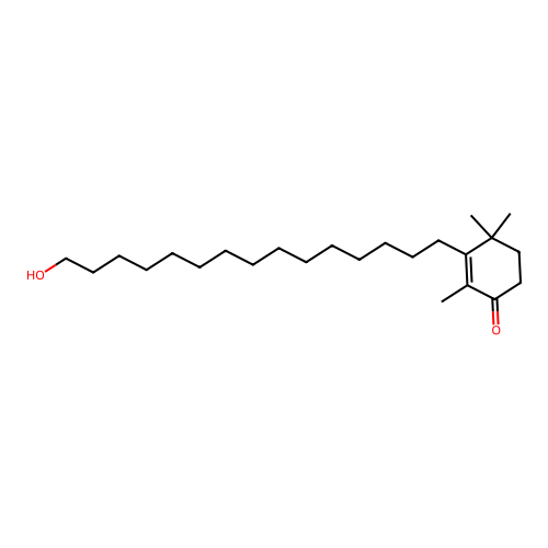2,4,4-Trimethyl-3-(15-hydroxypentadecyl)-2-cyclohexen-1-one structure