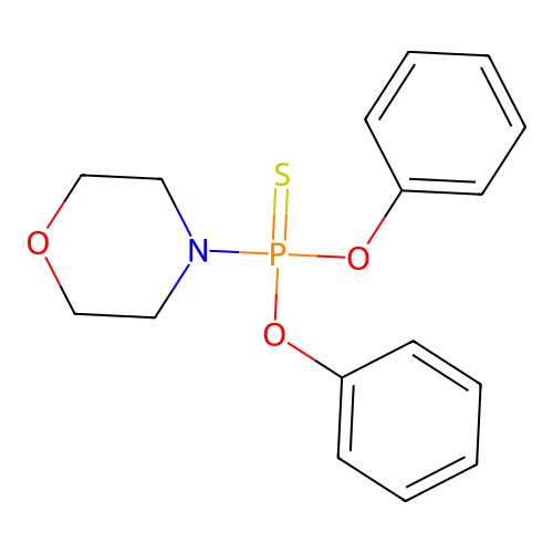 Phosphonothioic acid, morpholino-, O,O-diphenyl ester structure