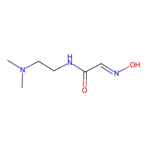 (2E)-N-[2-(dimethylamino)ethyl]-2-(hydroxyimino)ethanamide structure