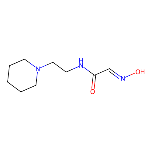 (2E)-2-hydroxyimino-N-(2-piperidin-1-ylethyl)acetamide structure