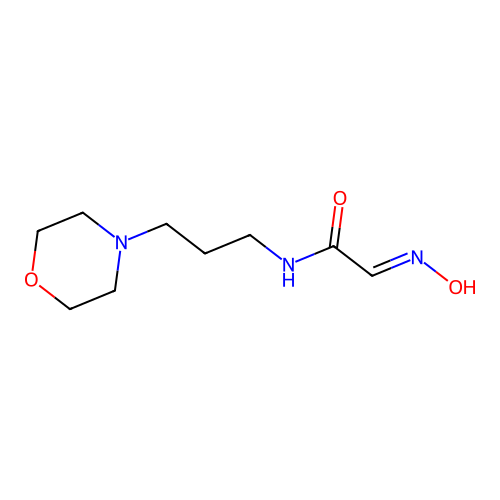 (E)-2-(hydroxyimino)-N-(3-morpholinopropyl)acetamide structure