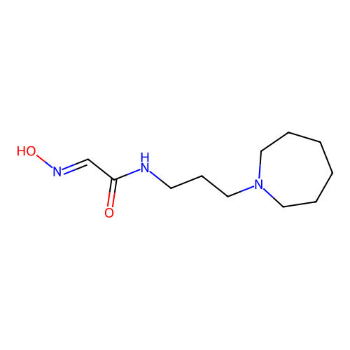(2E)-N-[3-(azepan-1-yl)propyl]-2-hydroxyiminoacetamide structure